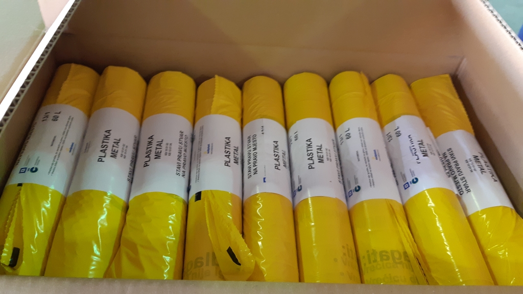 Podjela žutih vrećica za odlaganje otpadne plastične i metalne ambalaže
